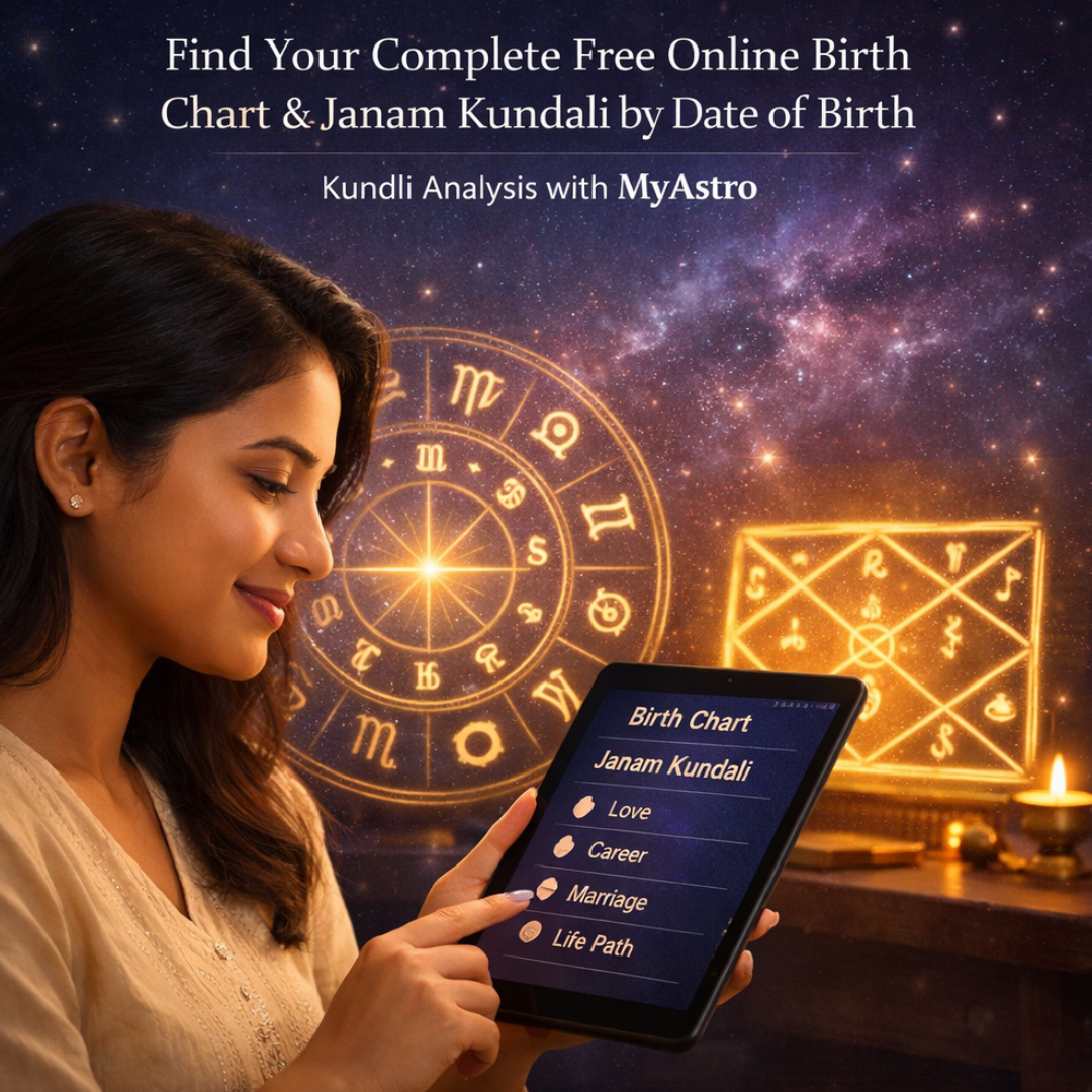Find Your Complete Free Online Birth Chart and Janam Kundali by Date of Birth – Kundli Analysis with MyAstro